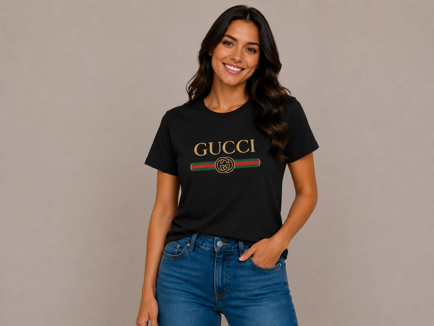 koszulka damska czarna gucci